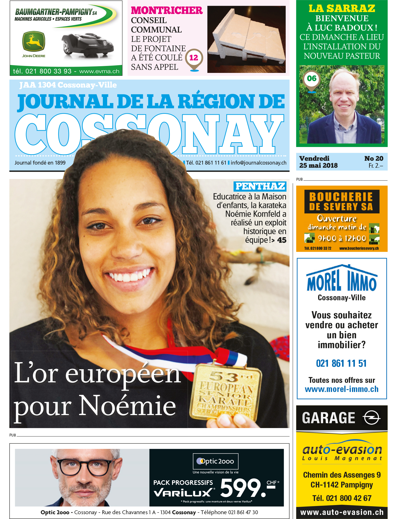 La Une du vendredi 25 mai 2018
