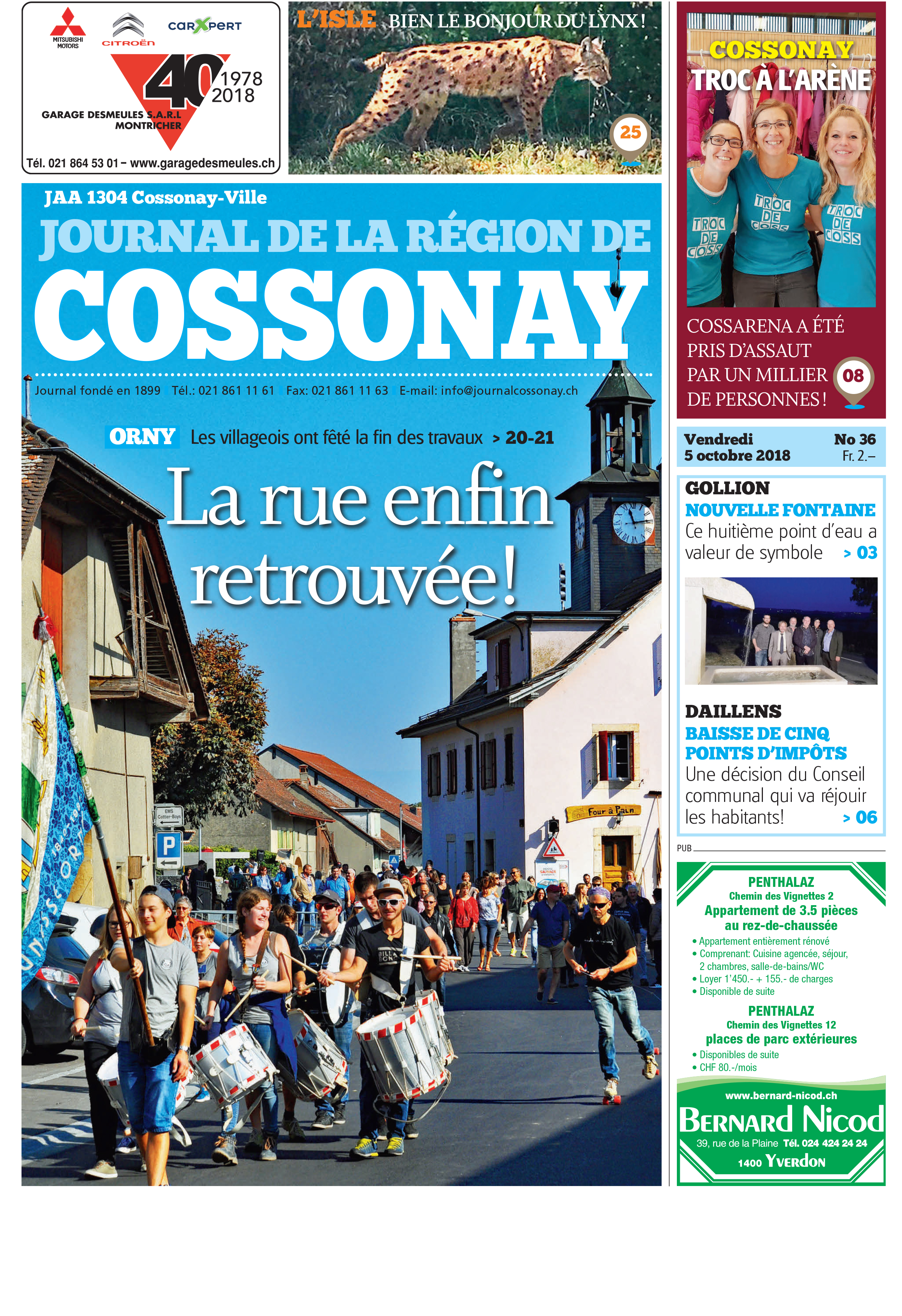Une – 5 octobre 2018