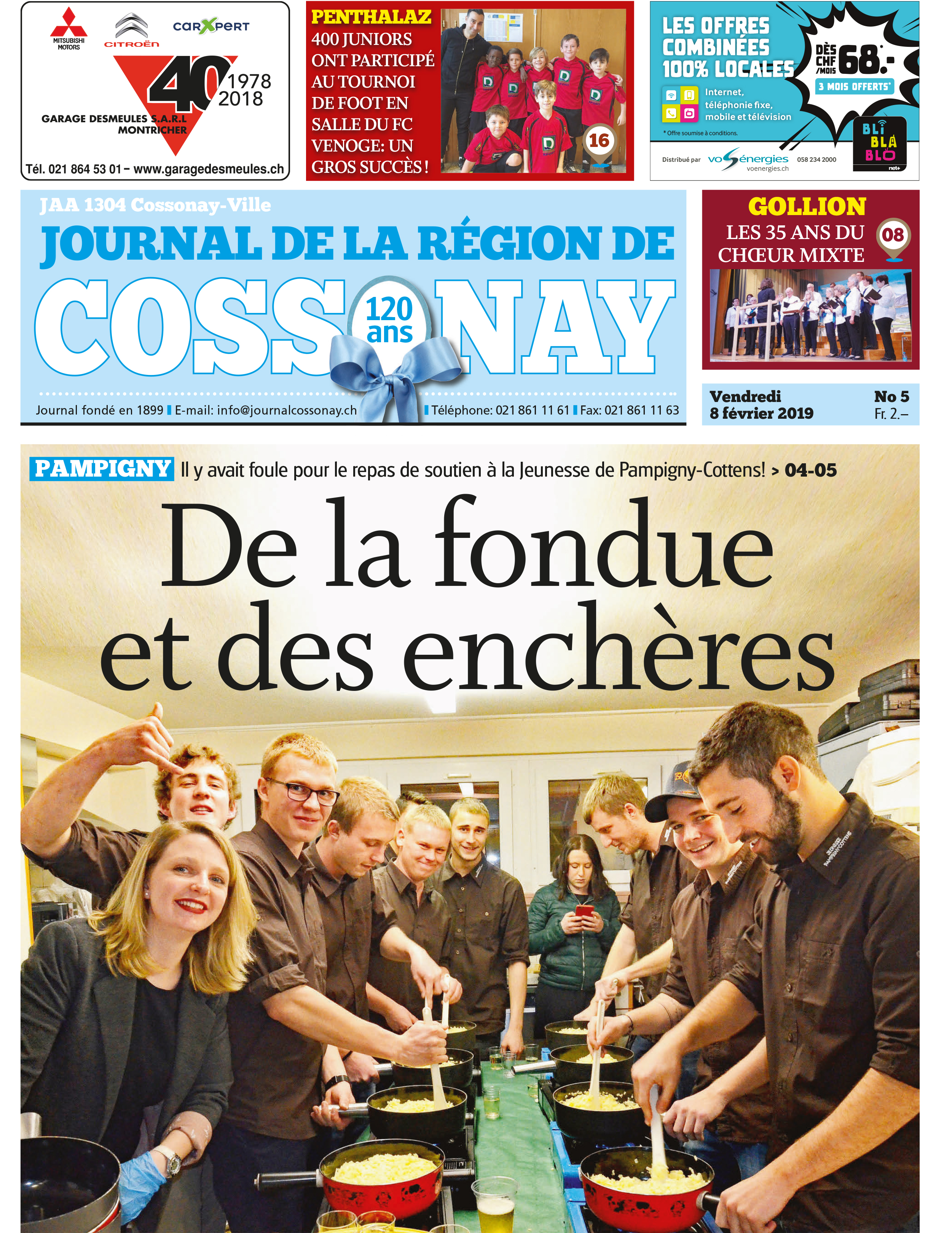 La Une du 8 février