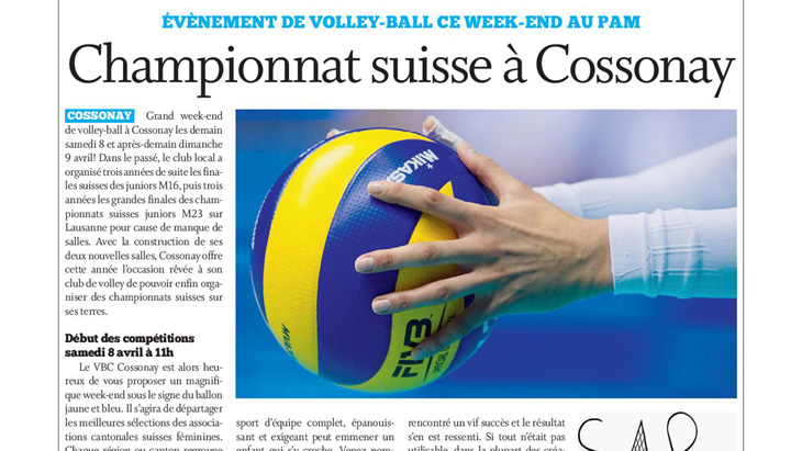 Cossonay: championnats suisses de volley