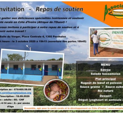 Repas de soutien de l’Association Sarepta