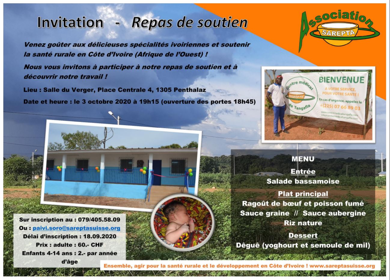 Repas de soutien de l’Association Sarepta