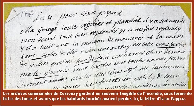 Trésors d’archives. Incendie en Vieille ville en 1742