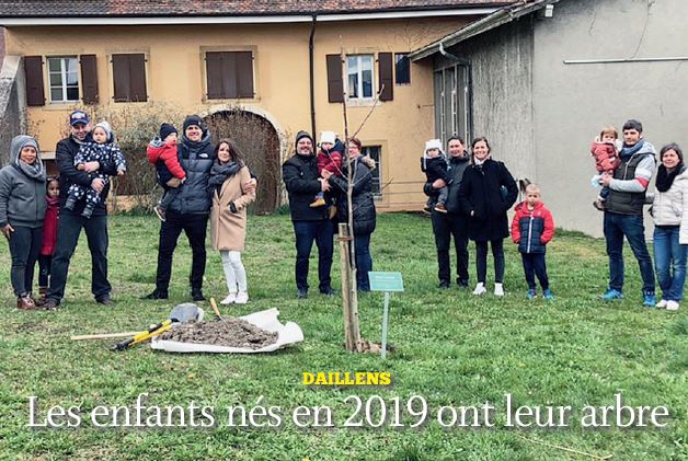 Daillens, les enfants nés en 2019 ont leur arbre