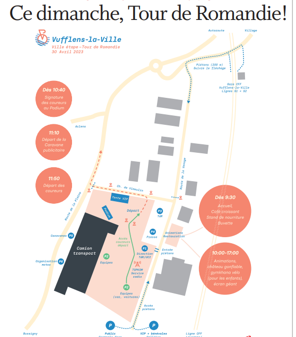 Vufflens-la-Ville et région – Ce dimanche, Tour de Romandie