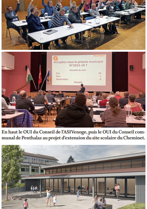 Penthalaz – un « oui » franc et un « oui » résigné au projet scolaire du Cheminet