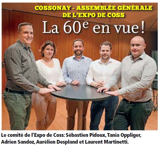 Cossonay – Assemblée générale de l’Expo de Coss