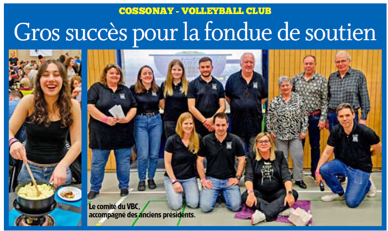 Cossonay – Repas de soutien du Volleyball Club