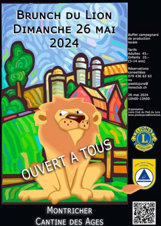 Montricher – Brunch du Lions Club du Pied du Jura le 26 mai à 10h