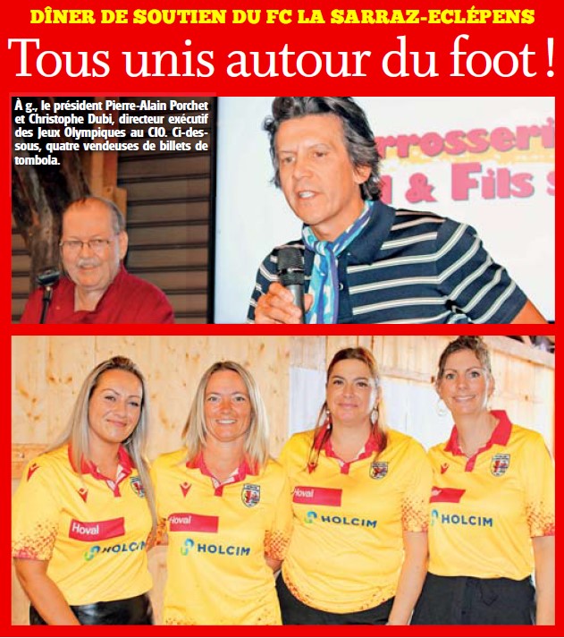 La Sarraz, repas de soutien du football club