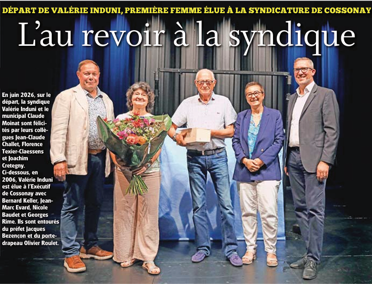 Départ de Valérie Induni, première femme élue à la syndicature de Cossonay